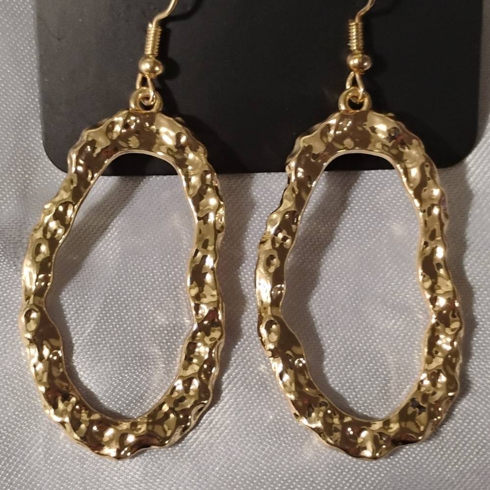 Paparazzi Gold Textured Earrings